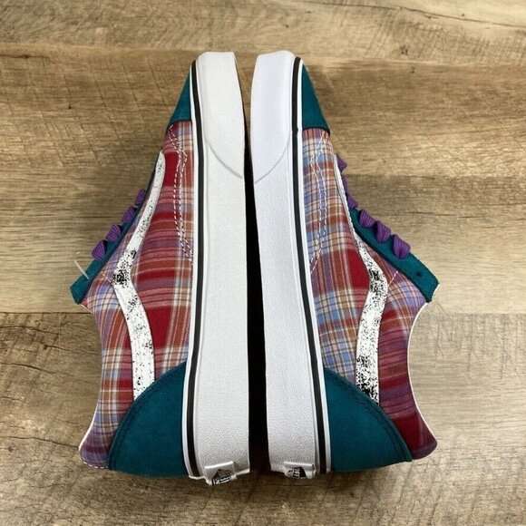 VANS Acid Prep Multicolor Plaid Sneakers Skate Shoes Womens 6.5 Mens 5 NEW - Picture 7 of 10